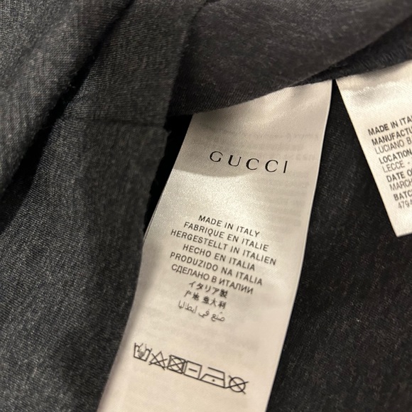 Girls Gucci dress. EXCELLENT condition. Grey with red and blue ribbon trim. - Picture 11 of 11